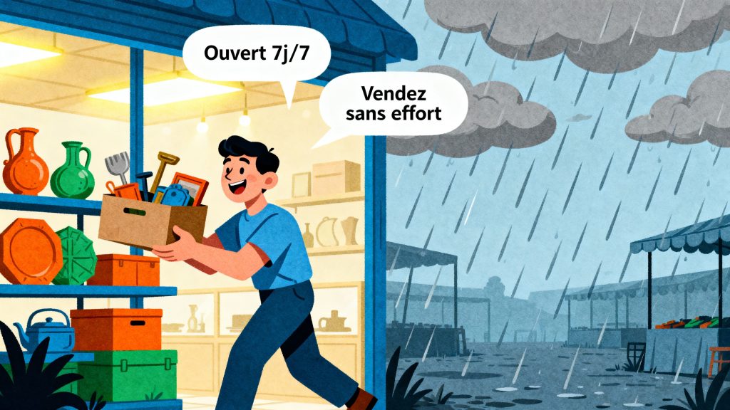 Adieu la pluie et le réveil à 5h Pourquoi cette alternative vide-grenier va transformer vos objets en or sans lever le petit doigt !